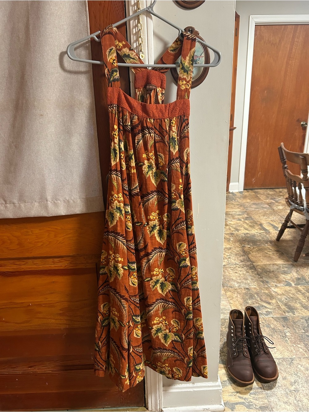 Pinafore Dress Fall Floral